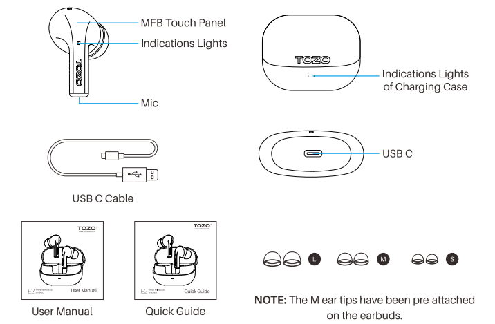 TOZO E2 Stereo Earbuds-product-a