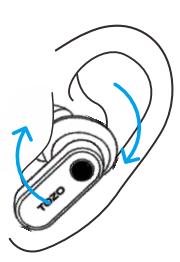 tozo Crystal Pods Wireless Earbuds-wear