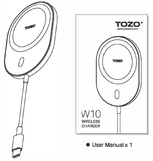 TOZO W10 Wireless Charger-Product packing list