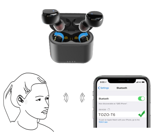 TOZO T6 True Wireless Stereo Earbud-pairing-a