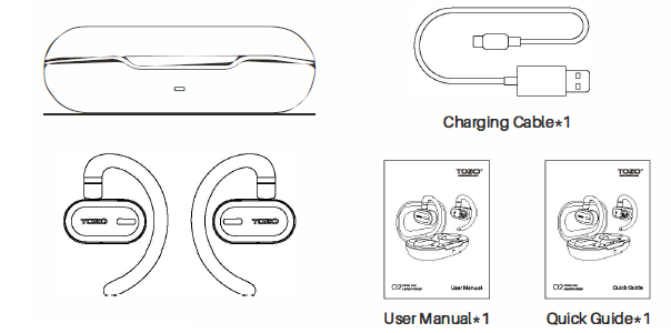 Tozo O2 Open Ear Headphones-Product list