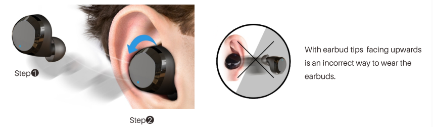 tozo T12 Pro Earbuds-wearing