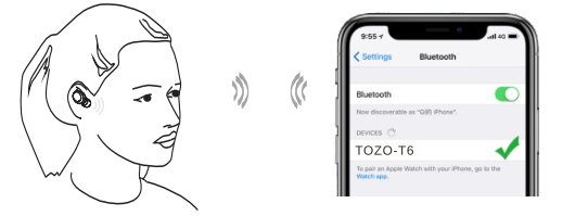 TOZO T6 Stereo Earbuds-How to pair
