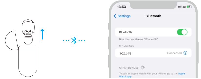 TOZO T6 Stereo Earbuds-TOZO APP pairing B