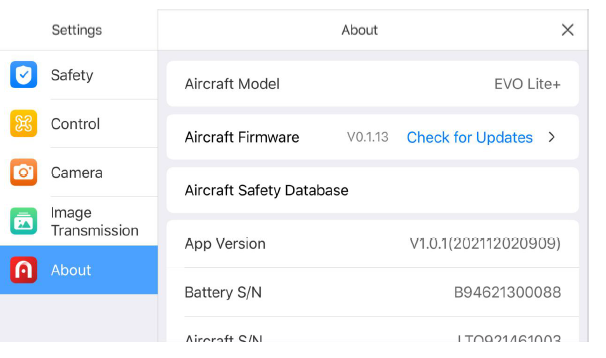 Autel Robotics EVO Lite Series Drone-Firmware update