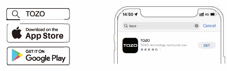 Tozo OPEN-EAR AIR CONDUCTION SPORT HEADPHONES-TOZO APP pairlng A