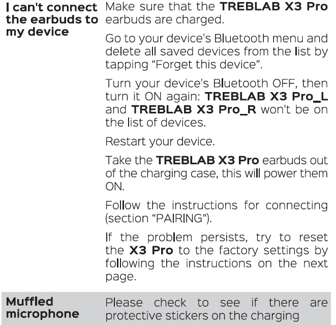 Treblab X3 Pro Wireless Earbuds-TROUBLESHOOTING C