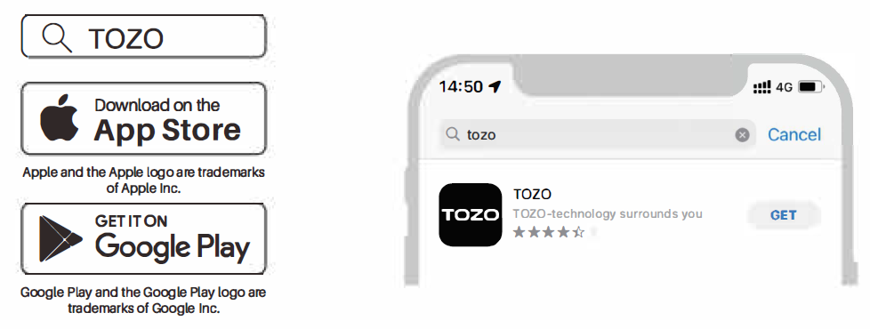 Tozo HT1 Hi-Res Audio Over-Ear Headphones-TOZO APP Pairing A