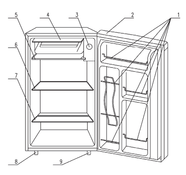 upstreman BR321-SR321 Refrigerator-feature