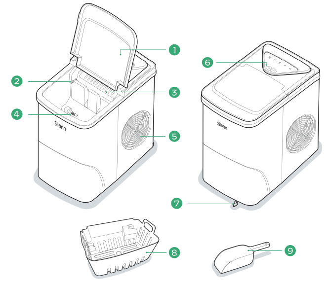 silonn Portable Automatic Ice Maker-a