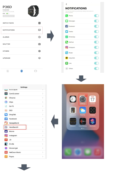 Hero Band 3 P36D Smart Watch-actual operation diagram(IOS)