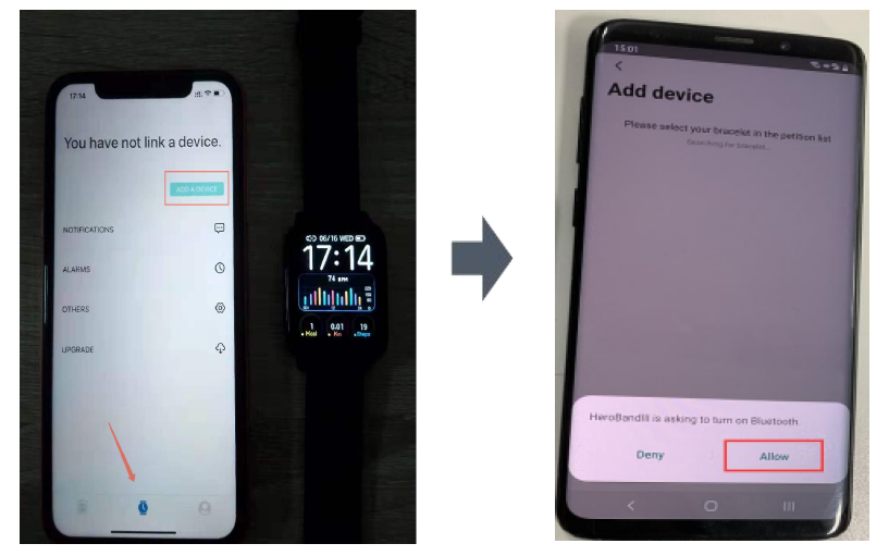 Hero Band 3 P36D Smart Watch-operation diagram(Android)
