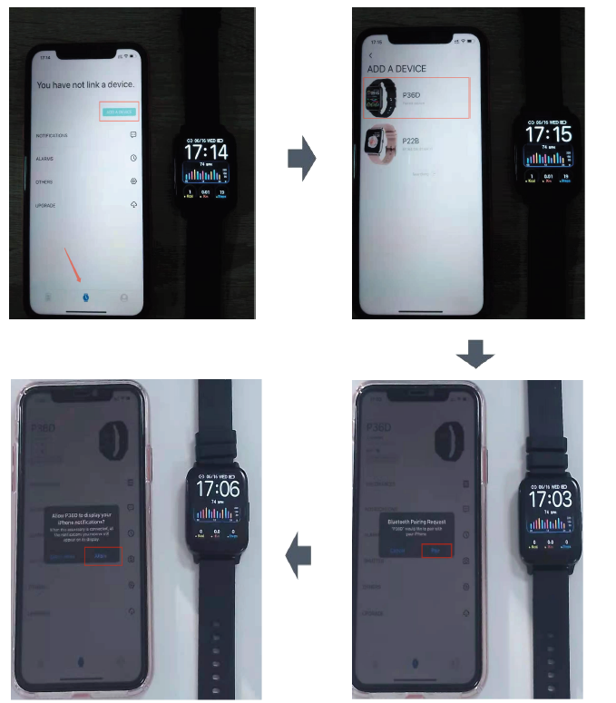 Hero Band 3 P36D Smart Watch-operation diagram A
