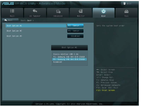 Samsung SSD Data Migration V.4.0-Boot from the cloned Target Drive B