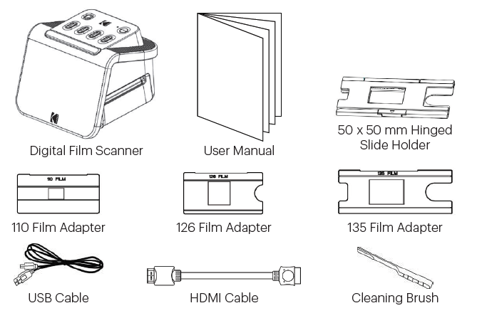 Kodak Slide N Scan Digital Film Scanner-BOX CONTENTS