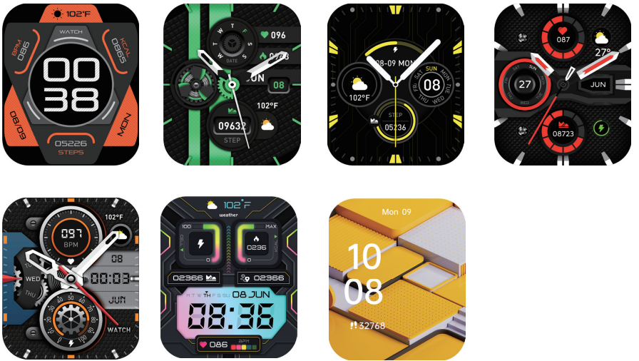 COLMI P-73 SMART WATCH-Intermediate heart rate test, upper charging position
