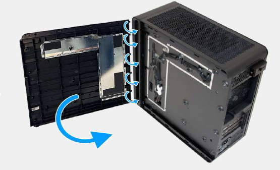 Alienware Aurora ACT1250 Gaming PC-Installing the right-side cover