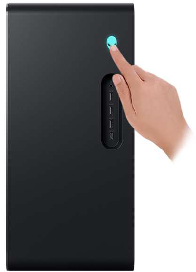 Alienware Aurora ACT1250 Gaming PC-Pressing the power button