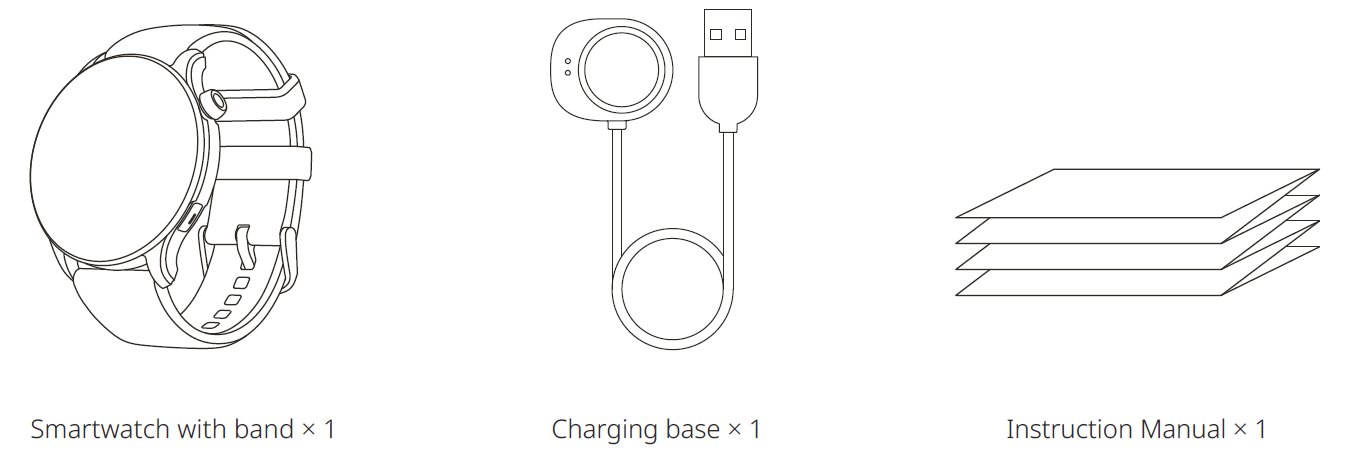 Amazfit Balance Smart Watch A2286,A2287-Package Contents