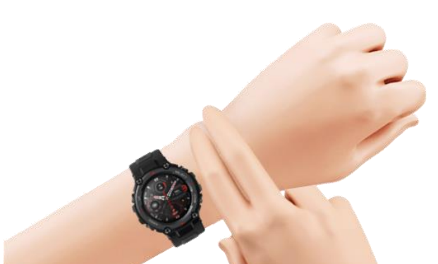 Amazfit T-Rex Pro Watch-wearing