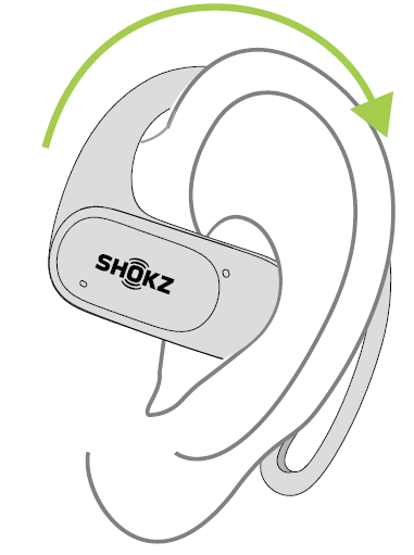 Shokz OpenFit Air Headphones T511-Wearing A