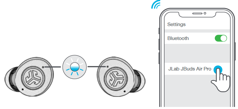 JLab Jbuds Air Pro Earbuds-BLUETOOTH PAIRING C