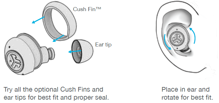 JLab Jbuds Air Pro Earbuds-FITTING