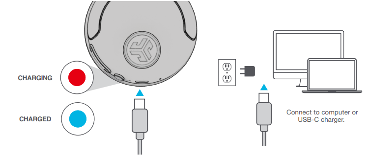 JLab Studio 2 Wireless Headphones-charged