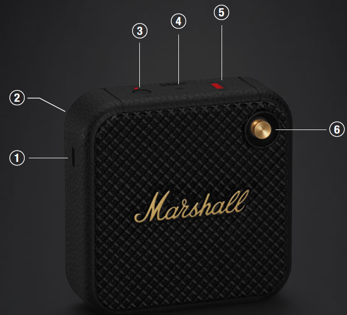 Marshall Willen Portable Loudspeaker-DEVICE LAYOUT A