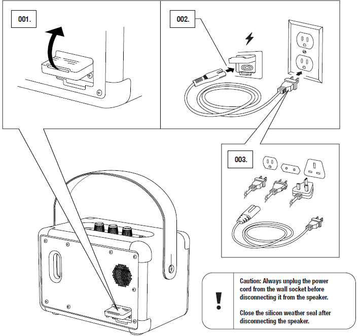 Marshall Kilburn II Portable Stereo Loudspeaker-CHARGING THE INTERNAL BATTERY