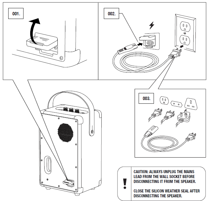 Marshall Tufton Portable Stereo Loudspeaker-CHARGING THE INTERNAL BATTERY