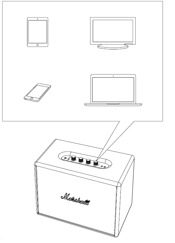 Marshall Woburn Multi-Room Speaker-MANY WAYS TO CONNECT