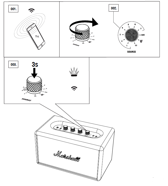 Marshall Acton Multi-Room Loudspeaker-STORING PRESETS