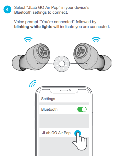 jlab Go Air Pop Earbuds-pair-a