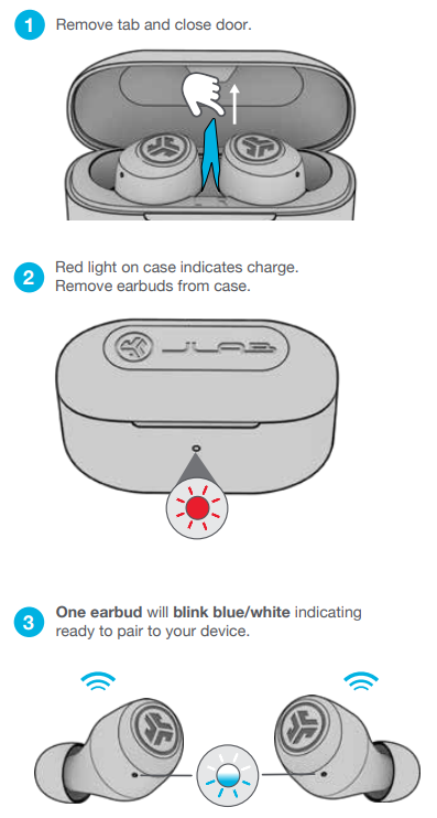 JLab Go Air Tones Earbuds-pair