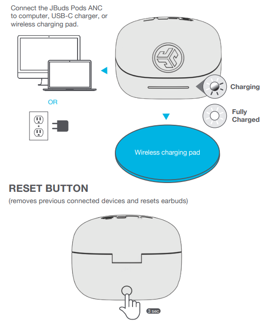jlab Jbuds Pods Earbuds-charge-a
