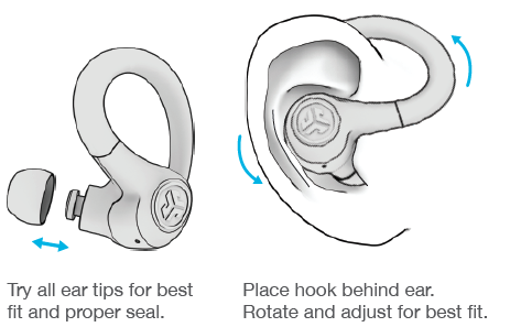 Jlab Go Sport+ Earbuds-FITTING