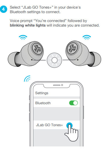JLab Go Tones+ Earbuds-PAIRING-a