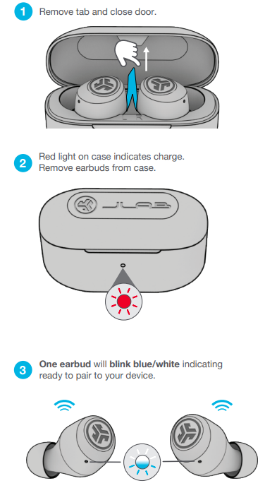 JLab Go Tones+ Earbuds-PAIRING