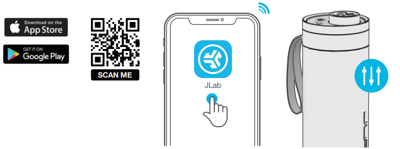 JLab Go Party Bluetooth Speaker-DOWNLOAD THE APP