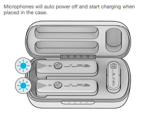 JLab Create Wireless LAV Mic System-charging