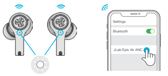 jlab Epic Air ANC Earbuds-setup-a
