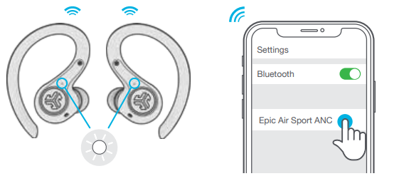 jlab Epic Air Sport ANC Earbuds-SETUP-A