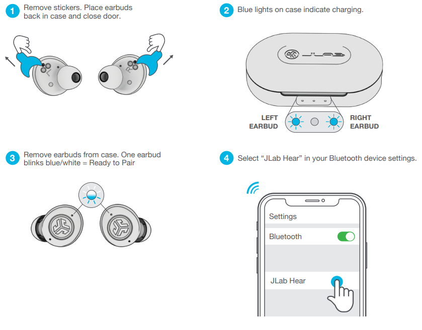 jlab Hear OTC Hearing Aid-CONNECT YOUR DEVICE