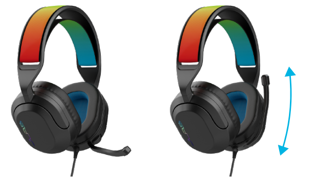 JLab Nightfall Gaming Wired Headset-MICROPHONE FUNCTIONS