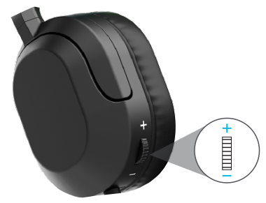 JLab Nightfall Gaming Wired Headset-ON EAR VOLUME CONTROLS