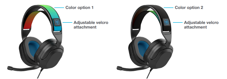 JLab Nightfall Gaming Wired Headset-REVERSE HEADBAND