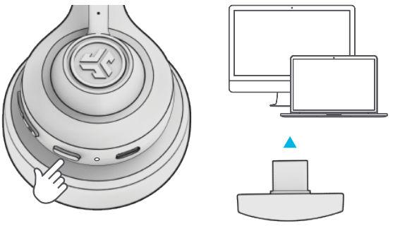 Jlab Go Work 2 Headset-USB-C DONGLE CONNECTION