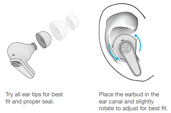Jlab Go Pods Earbuds-FIND YOUR FIT