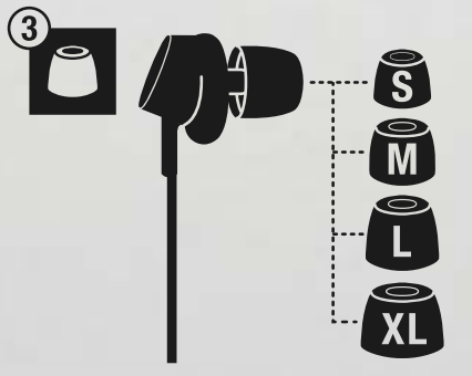 Marshall Mode EQ In-Ear Headphones-SIZE SLEEVES